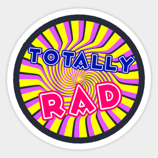 Totally Rad T-Shirt 1980s - Retro Vintage Eighties Party Gift Sticker